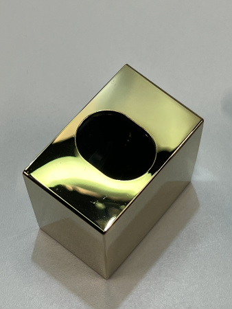 Шланговое подключение hansgrohe FixFit Square с клапаном обратного тока, 26455990/U, полированное золото, уцененный товар