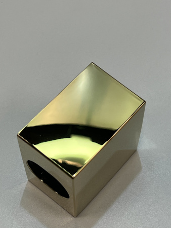 Шланговое подключение hansgrohe FixFit Square с клапаном обратного тока, 26455990/U, полированное золото, уцененный товар