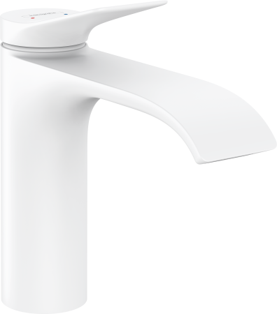 Смеситель для раковины hansgrohe Vivenis 110 без сливного гарнитура 75022700, матовый белый