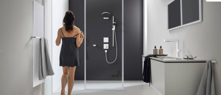 Готовый набор для душа скрытого монтажа hansgrohe Pulsify HG-PR25, матовый белый