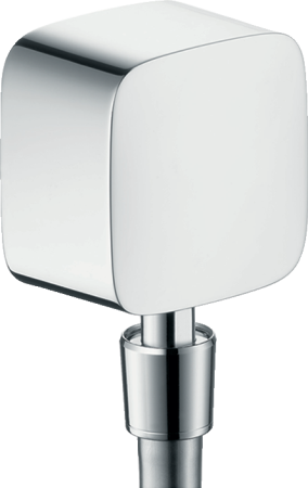 Шланговое подключение hansgrohe FixFit с клапаном обратного тока и шарнирным соединением, 27414000, хром