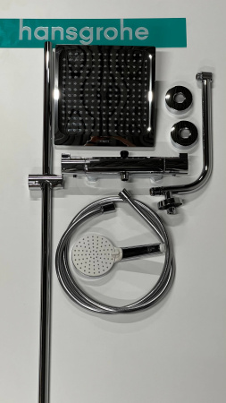 Душевая система hansgrohe Crometta Е 240 1jet с термостатом 27271000/U, хром, уцененный товар