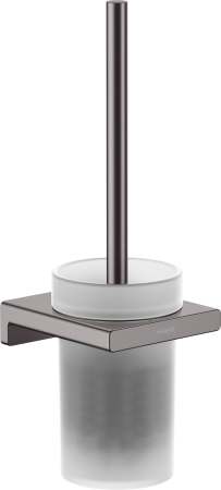 Туалетный ершик hansgrohe AddStoris с настенным держателем 41752340, шлифованный черный хром