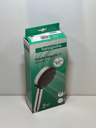 Ручной душ hansgrohe Pulsify Select S 105 3jet Relaxation 24110000/U11, хром, уцененный товар