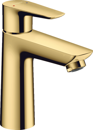 Смеситель для раковины hansgrohe Talis E 110, со сливным гарнитуром 71710990, полированное золото