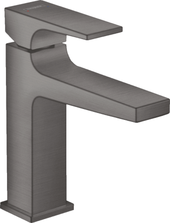 Смеситель для раковины hansgrohe Metropol 110 со сливным клапаном Push-Open 32507340, шлифованый черный хром