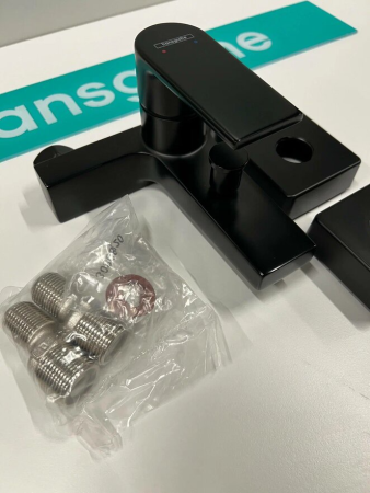 Смеситель для ванны Hansgrohe Vernis Shape 71450670/U, матовый черный, уцененный товар