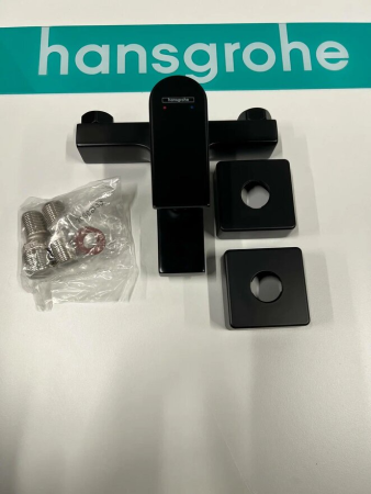 Смеситель для ванны Hansgrohe Vernis Shape 71450670/U, матовый черный, уцененный товар