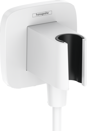 Шланговое подключение hansgrohe FixFit Porter Q с держателем для душа 26887700, матовый белый