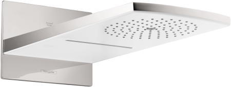 Верхний душ hansgrohe Raindance Rainfall 180 2jet с настенным креплением скрытого монтажа 28433400, белый/хром