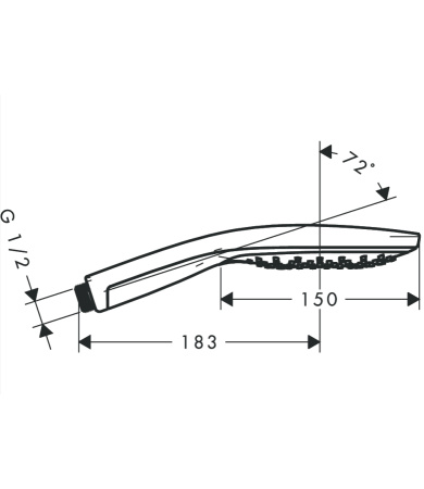 Ручной душ hansgrohe Raindance Select S 150 3 режима 28587400/U, белый/хром, уцененный товар