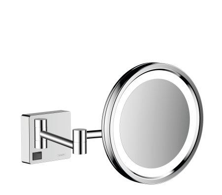 Косметическое зеркало hansgrohe AddStoris с подсветкой 41790000, хром