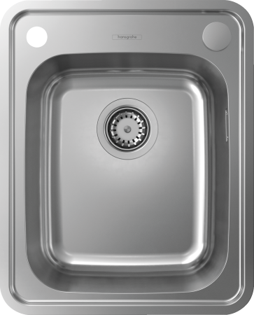 Кухонная мойка hansgrohe S41 S412-F340 врезная 43334800, нержавеющая сталь