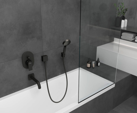 Ручной душ hansgrohe Vernis Blend 100 2jet Vario EcoSmart 26340670, матовый черный