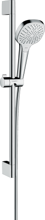 Душевой гарнитур hansgrohe Croma Select E 110 3jet Multi EcoSmart со штангой 65 см 26581400, белый/хром