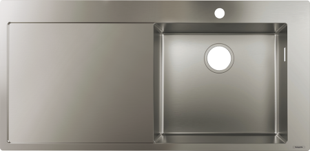 Кухонная мойка hansgrohe S71 S715-F450 врезная с левым крылом 43306800, нержавеющая сталь