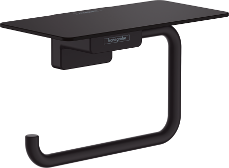 Держатель для туалетной бумаги hansgrohe AddStoris с полкой 41772670, матовый черный