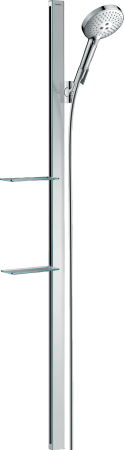 Душевой гарнитур hansgrohe Raindance Select S 120 3jet со штангой 150 см и мыльницей 27646000, хром