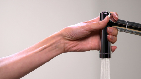 Смеситель для кухонной мойки hansgrohe Metris M71 320, с вытяжным душем 2jet 14820000, хром