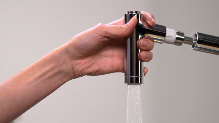 Смеситель для кухонной мойки hansgrohe Metris M71 320, с вытяжным душем 2jet 14820000, хром