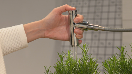 Смеситель для кухонной мойки hansgrohe Metris M71 320, с вытяжным душем 2jet 14820000, хром