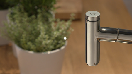 Смеситель для кухонной мойки hansgrohe Metris M71 320, с вытяжным душем 2jet 14820800, под сталь