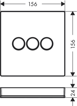 Переключатель потоков для душа hansgrohe ShowerSelect Glass на 3 потребителя 15736400, белый/хром