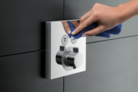 Внешняя часть термостата для душа hansgrohe ShowerSelect скрытого монтажа на 2 потребителя 15763000, хром