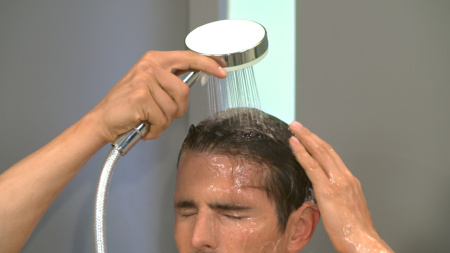 Ручной душ hansgrohe Crometta 100 2jet Vario 26330400, белый/хром