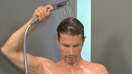 Ручной душ hansgrohe Raindance Select E 120 3jet 26520400, белый/хром