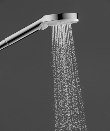 Душевой гарнитур hansgrohe Crometta 100 2jet Vario со штангой 65 см и мыльницей 26553400, белый/хром