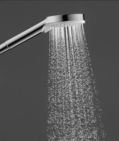 Душевой гарнитур hansgrohe Crometta 100 2jet Vario со штангой 65 см и мыльницей 26553400, белый/хром