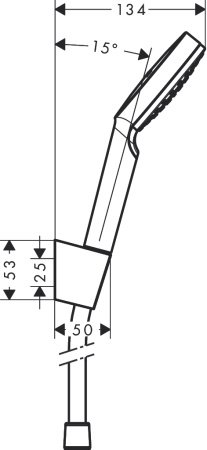 Душевой набор hansgrohe Crometta 100 1jet EcoSmart с держателем и шлангом 160 см 26569400, белый/хром
