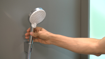 Душевой набор hansgrohe Crometta 100 2jet Vario с держателем и шлангом 125 см 26691400, белый/хром