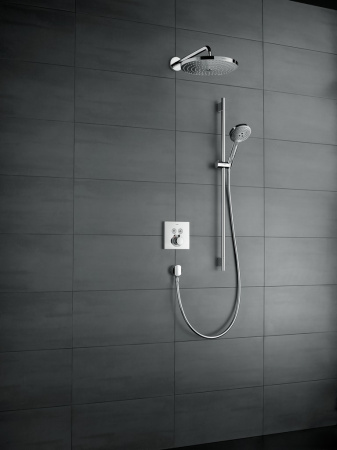 Верхний душ hansgrohe Raindance Select S 300 2jet с настенным кронштейном 27378400, белый/хром