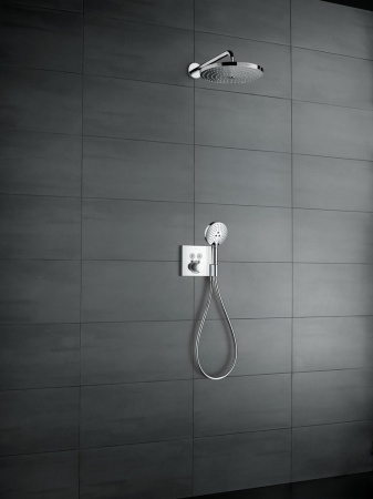 Верхний душ hansgrohe Raindance Select S 300 2jet с настенным кронштейном 27378400, белый/хром