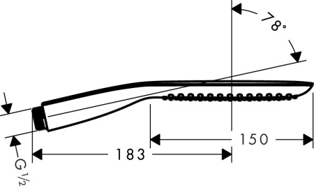 Ручной душ hansgrohe PuraVida 120 1jet 28558000, хром