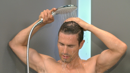 Ручной душ hansgrohe Raindance Select S 150 3jet EcoSmart 28588400, белый/хром