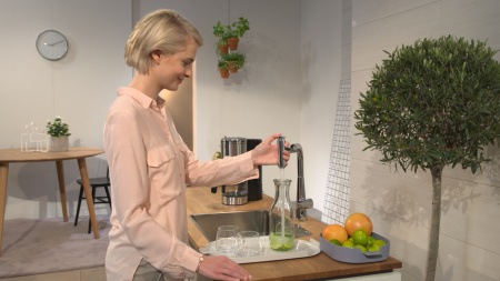 Смеситель для кухонной мойки hansgrohe Talis Select M51 300, с вытяжным изливом 1jet 72821800, под сталь