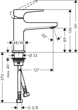 Смеситель для раковины hansgrohe Metropol 100 74500000, хром