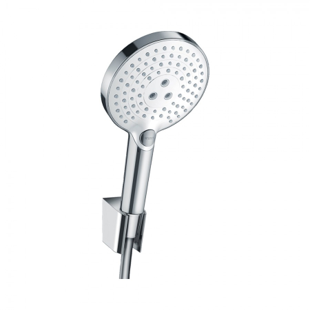 Душевой набор hansgrohe Raindance Select S 120 3jet с держателем и шлангом 160 см 26721400, белый/хром