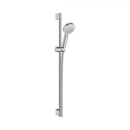Душевой гарнитур hansgrohe Crometta 100 1jet со штангой 90 см 26658400, белый/хром