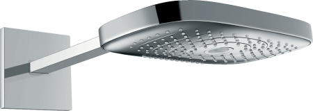 Верхний душ hansgrohe Raindance Select E 300 3jet с настенным кронштейном скрытого монтажа 26468000, хром