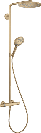 Душевая система hansgrohe Raindance Select S 240 1jet PowderRain с термостатом 27633140, шлифованная бронза