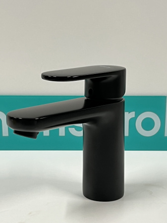 Смеситель для раковины hansgrohe Vernis Blend 100, 71551670/U, матовый черный, уцененный товар