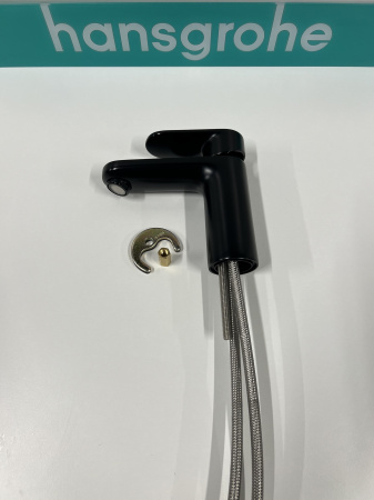 Смеситель для раковины hansgrohe Vernis Blend 100, 71551670/U, матовый черный, уцененный товар