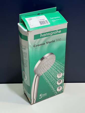 Ручной душ hansgrohe Croma 100 4jet Vario 28535000/U1, хром, уцененный товар