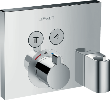 Внешняя часть термостата для душа hansgrohe ShowerSelect скрытого монтажа 15765000, хром