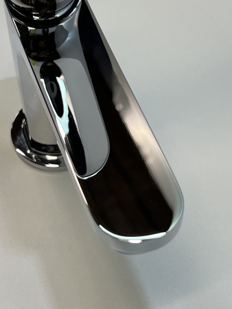 Смеситель для раковины hansgrohe Rebris S 80, со сливным гарнитуром 72510000/U, хром, уцененный товар