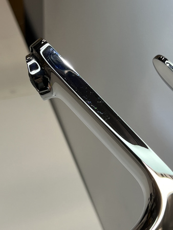 Смеситель для раковины hansgrohe Rebris S 80, со сливным гарнитуром 72510000/U, хром, уцененный товар